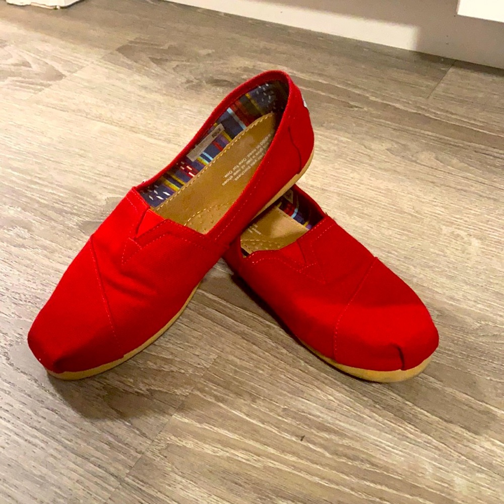 Toms red shoes